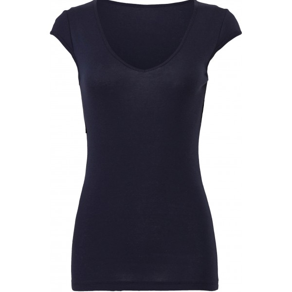 T Shirt Femme mode slim T-shirt Col V T-shirt simple T-shirt long Tee Shirt  Femme Ourlet rond Noir - Cdiscount Prêt-à-Porter