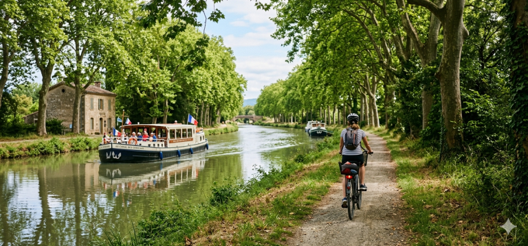 Balade à velo canal du midi